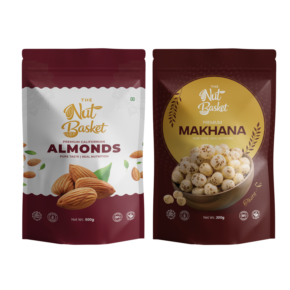 Almond & Makhana Fit Snack Duo 450g | Premium Dry Fruits | TheNutBasket