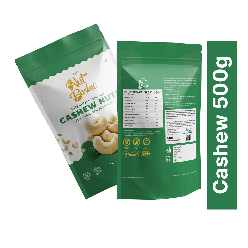 Premium Cashews & Raisins Combo Pack – Big Value Healthy Snack Duo | 1kg (500g + 500g) | THENUTBASKET