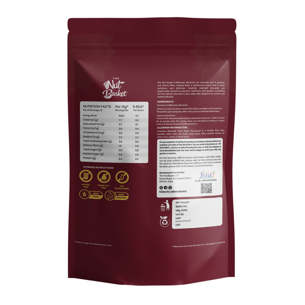 TheNutBasket Premium Almonds 500gm