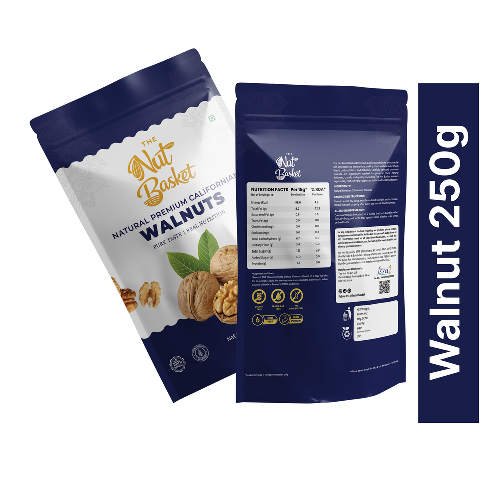 Almond & Walnut Combo 250g | Premium Dry Fruits | TheNutBasket