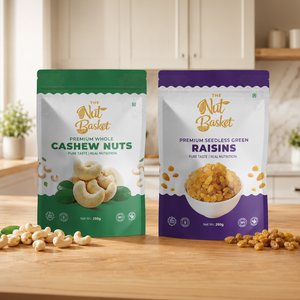Raisins & Cashews Combo Pack 250g | Premium Dry Fruits | TheNutBasket