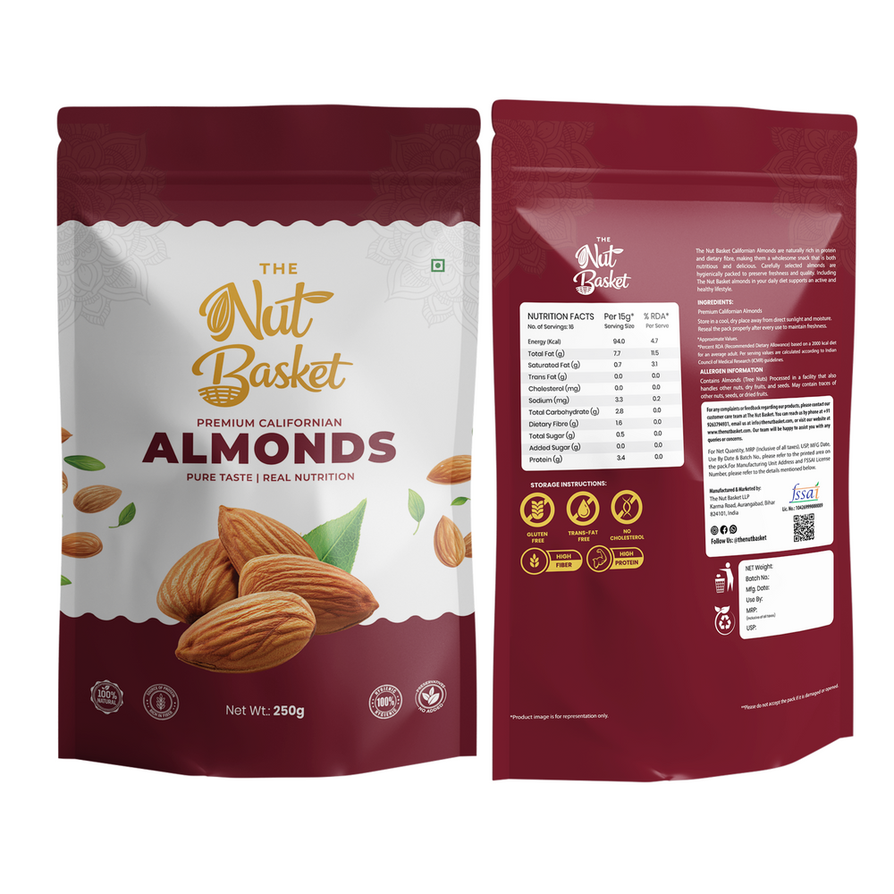 TheNutBasket Premium Almonds 250gm