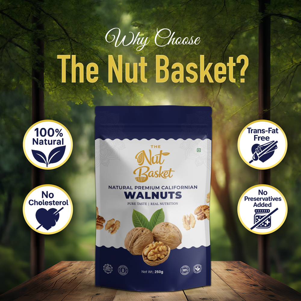 TheNutBasket Premium Walnuts 250g | Fresh & Crunchy Akhrot | Premium Dry Fruits