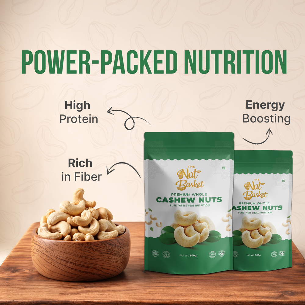 Premium Cashews & Raisins Combo Pack – Big Value Healthy Snack Duo | 1kg (500g + 500g) | THENUTBASKET