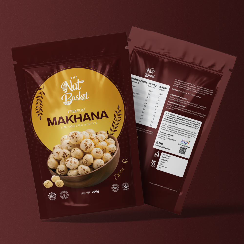 Premium Makhana 200g (Fox Nuts) | Bihar Phool Makhana | THENUTBASKET