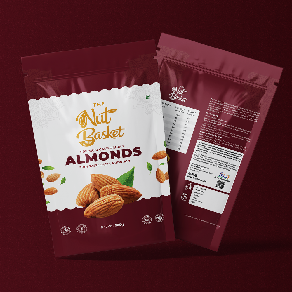 TheNutBasket Premium Almonds 500gm