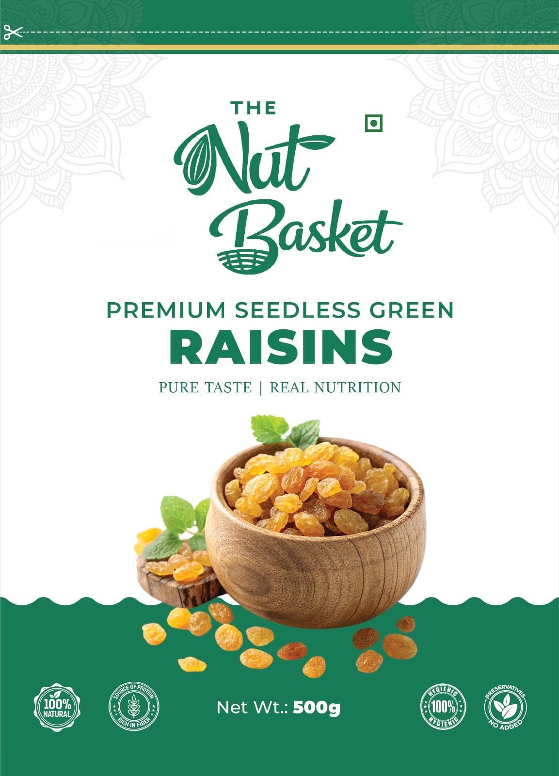 Premium Seedless Green Raisins (Kishmish)