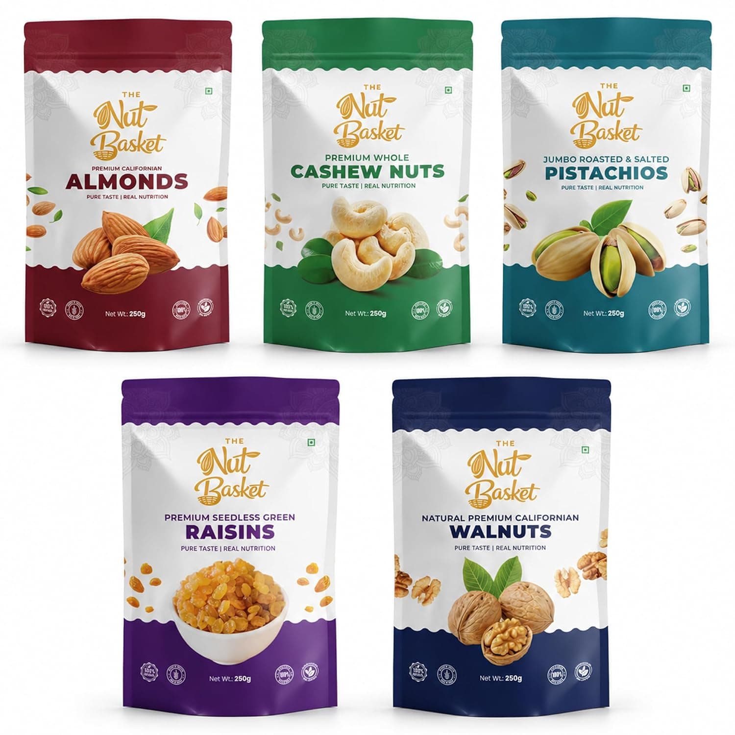 5-in-1 Dry Fruits Combo — Combo Packs by The Nut Basket