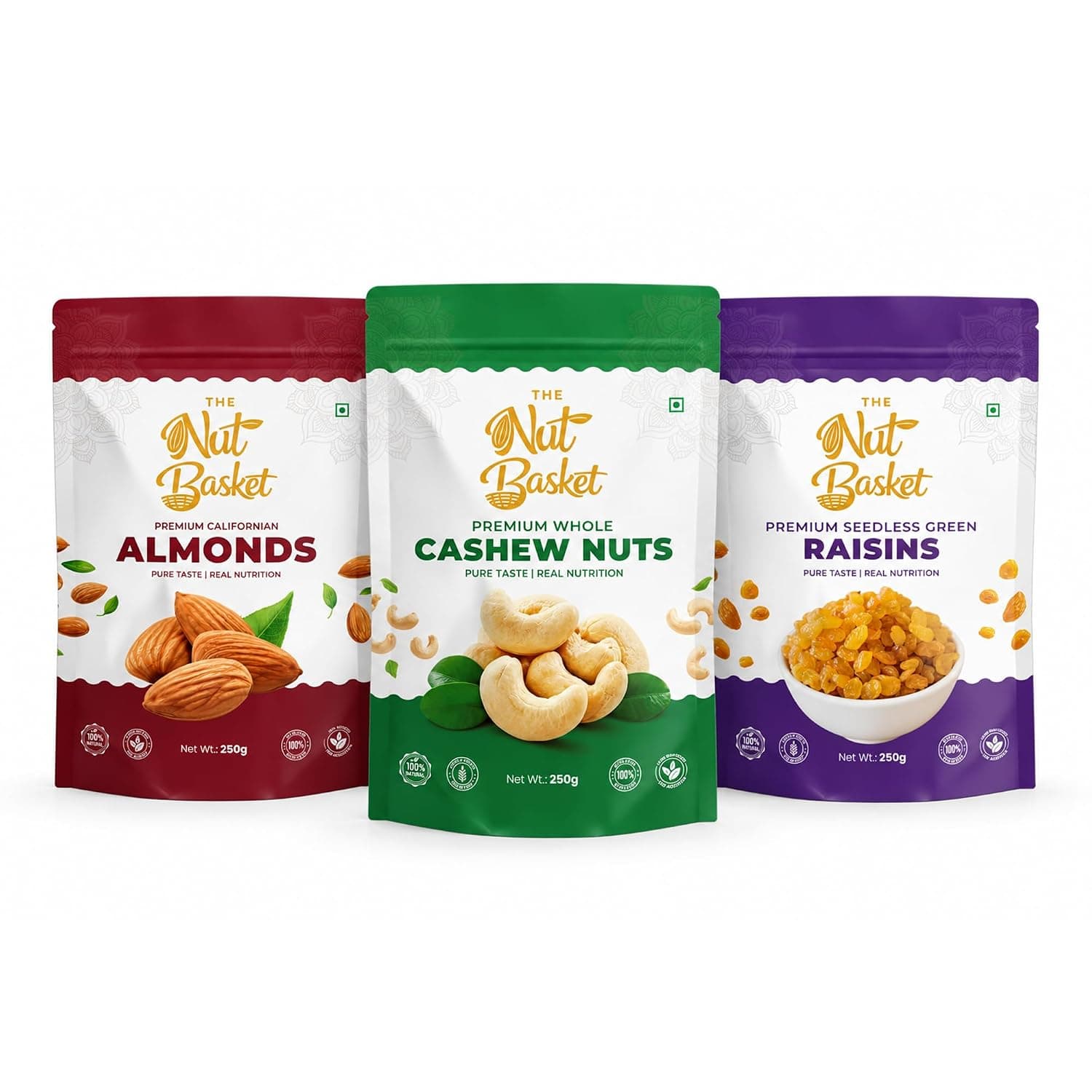 Almond, Cashew & Raisin Trio Combo