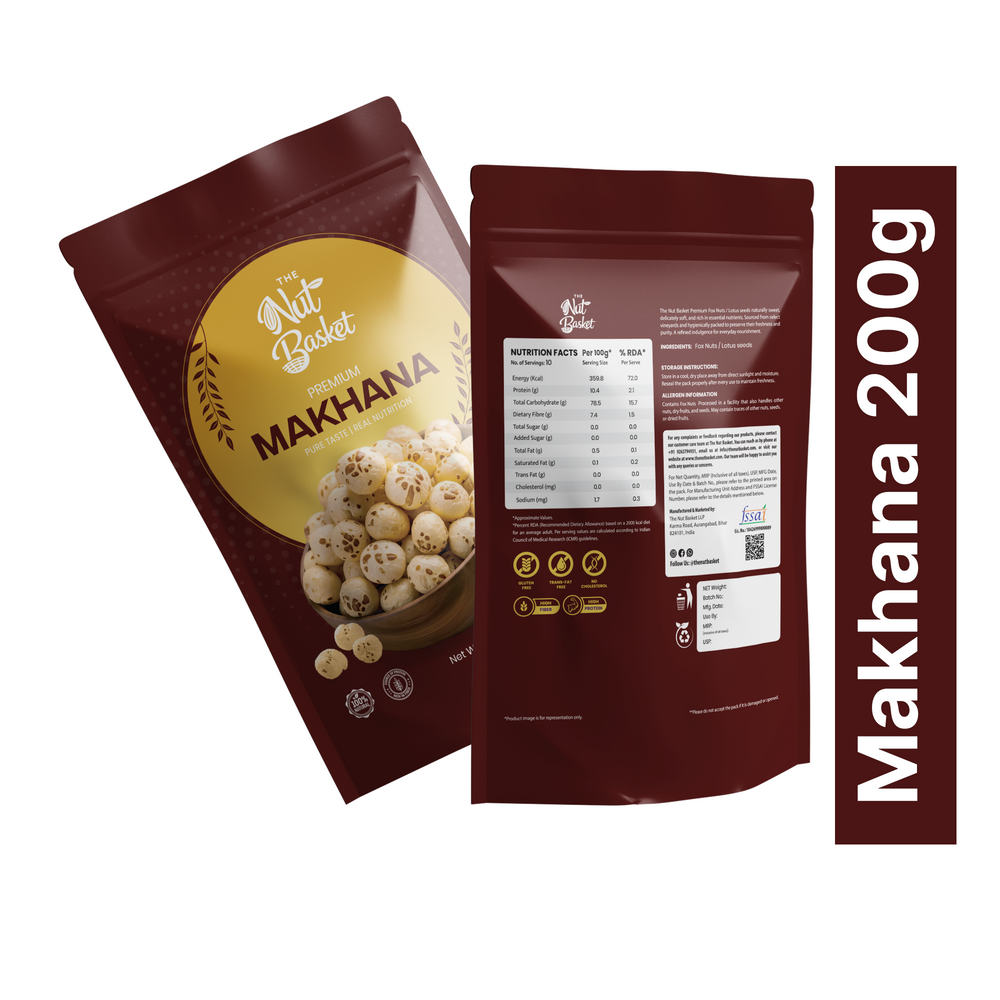 Premium Makhana & Raisins Combo – Light & Healthy Snack Duo | 450g | THENUTBASKET