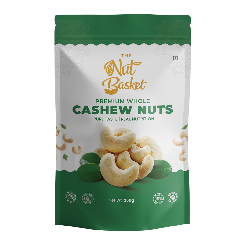 TheNutBasket Premium Cashews 250g | Whole Kaju | Crunchy & Fresh Cashew Nuts | Premium Quality Dry Fruits