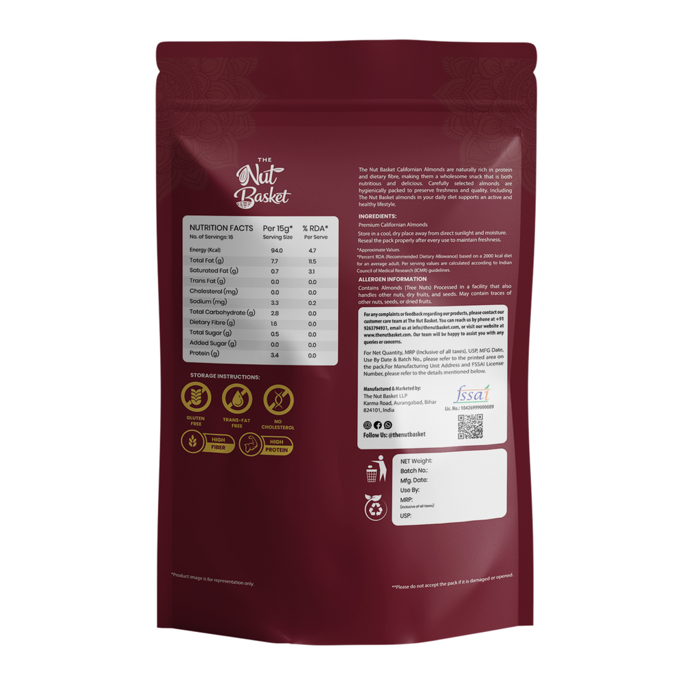 TheNutBasket Premium Almonds 250gm
