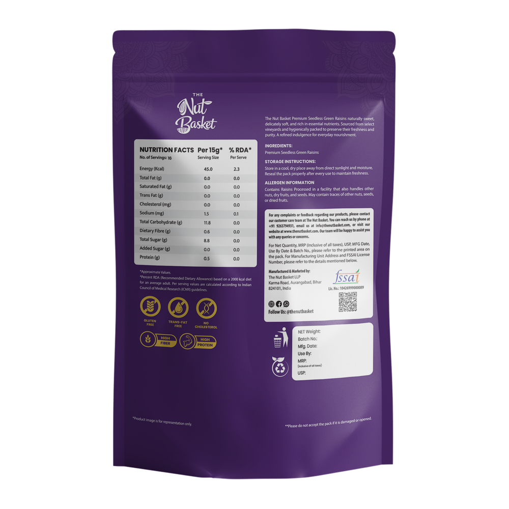 TheNutBasket Premium Golden Raisins 250gm