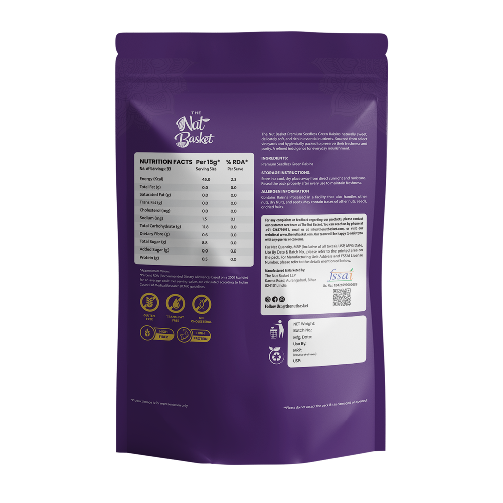 TheNutBasket Premium Golden Raisins 500gm