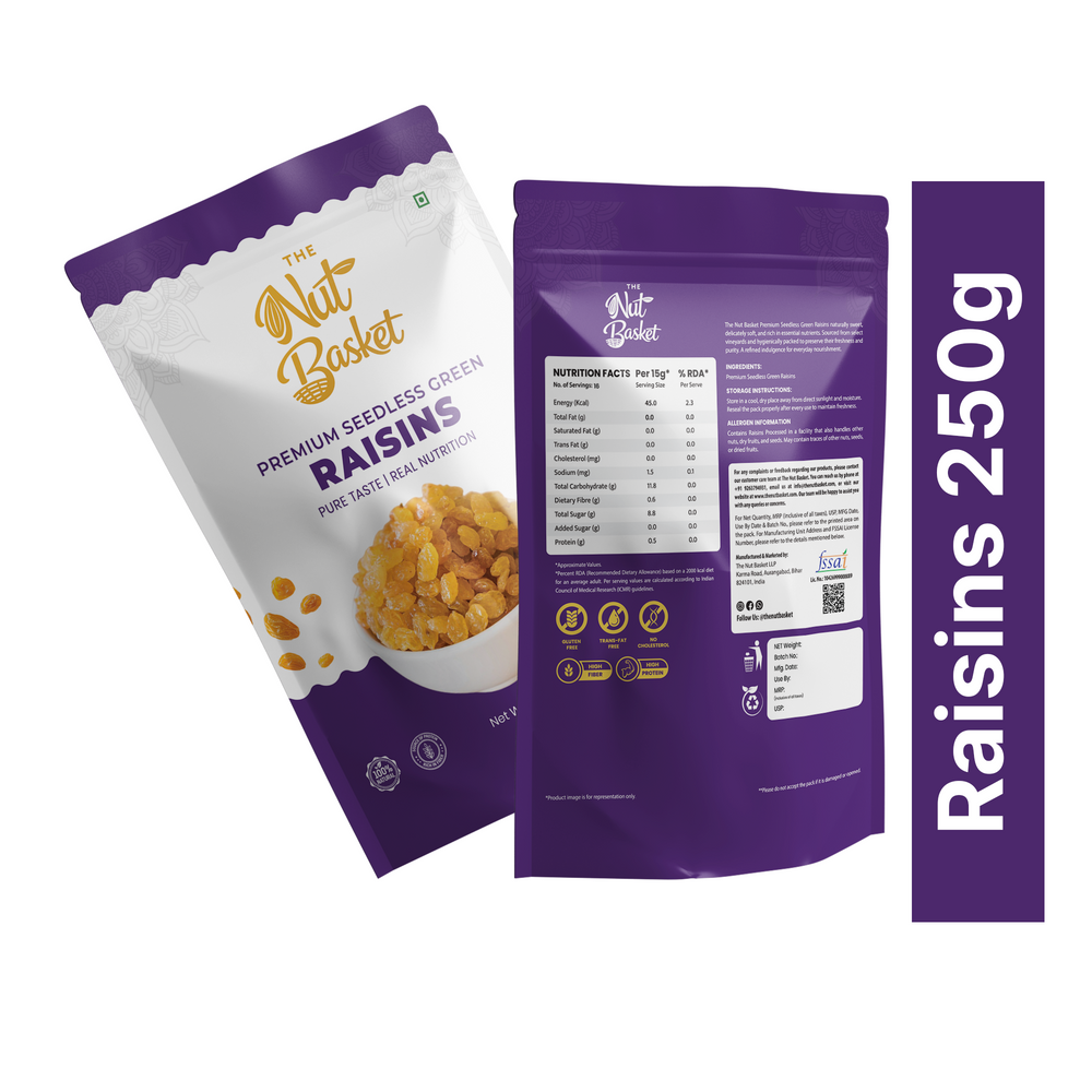 Raisins & Cashews Combo Pack 250g | Premium Dry Fruits | TheNutBasket