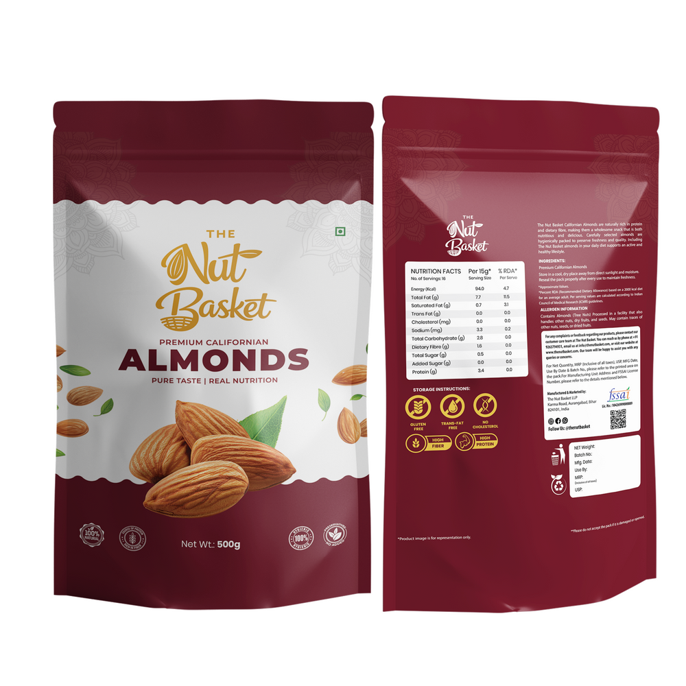 TheNutBasket Premium Almonds 500gm