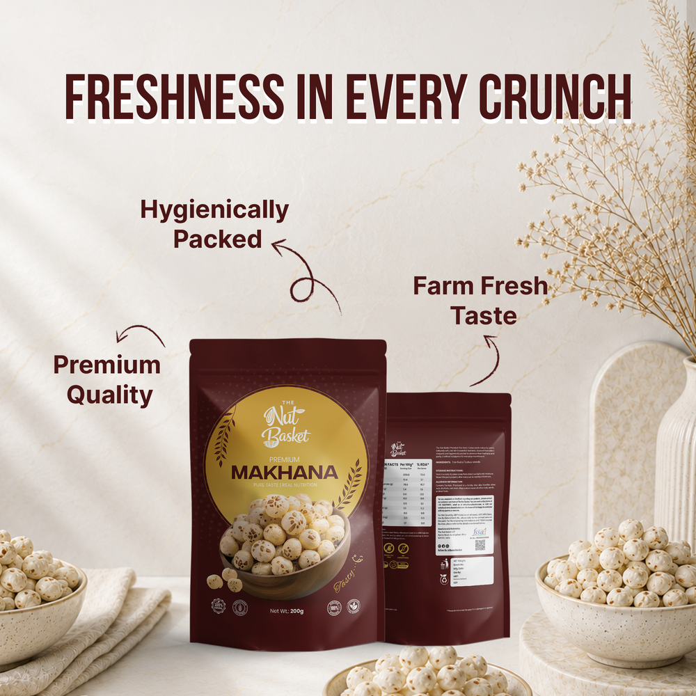 Premium Makhana 200g (Fox Nuts) | Bihar Phool Makhana | THENUTBASKET
