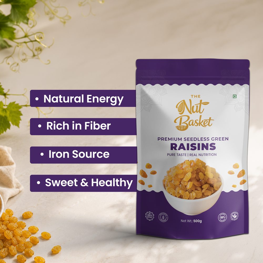 TheNutBasket Premium Golden Raisins 500gm