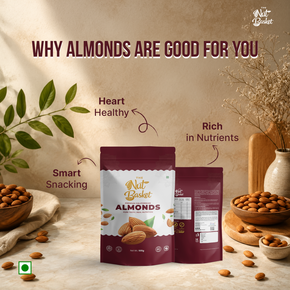 Premium Almonds & Raisins Combo Pack – Big Value Healthy Snack Duo | 1kg (500g + 500g) | THENUTBASKET