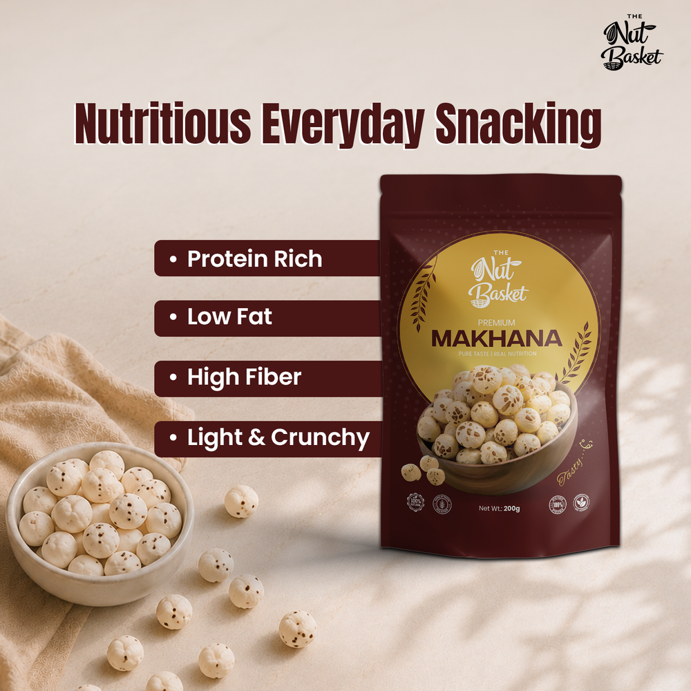 Premium Makhana & Raisins Combo – Light & Healthy Snack Duo | 450g | THENUTBASKET
