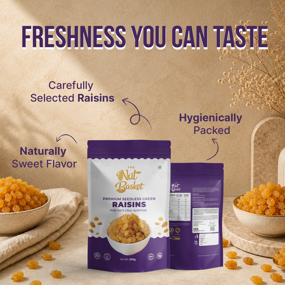 TheNutBasket Premium Golden Raisins 500gm