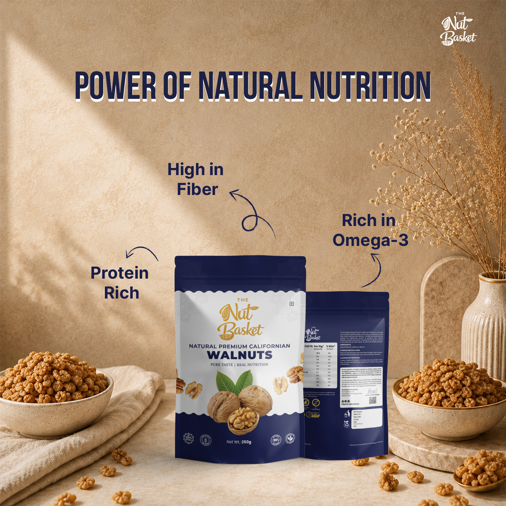 Premium Walnuts & Makhana Combo – Healthy Keto-Friendly Snack Duo | 450g | THENUTBASKET