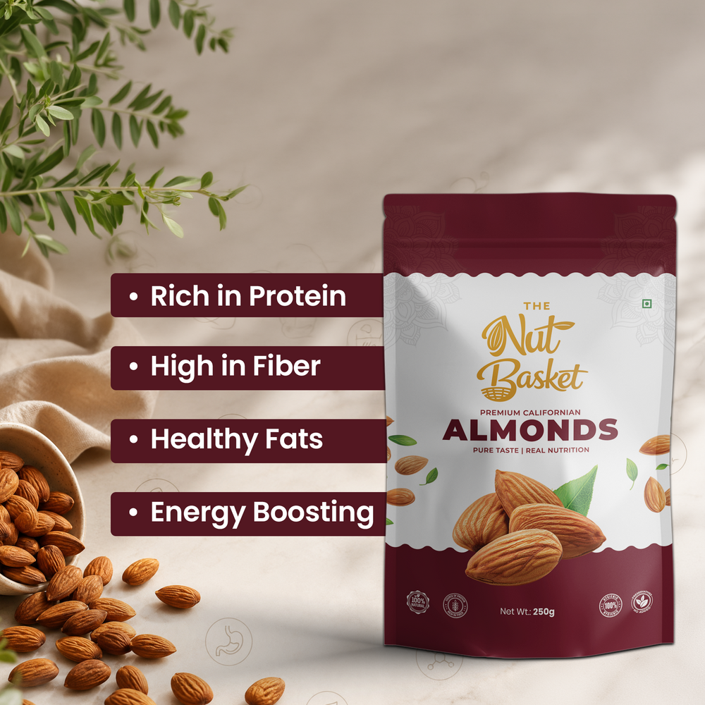 TheNutBasket Premium Almonds 250gm