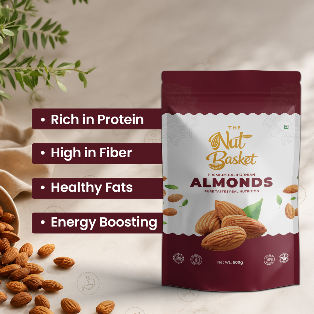 TheNutBasket Premium Almonds 500gm