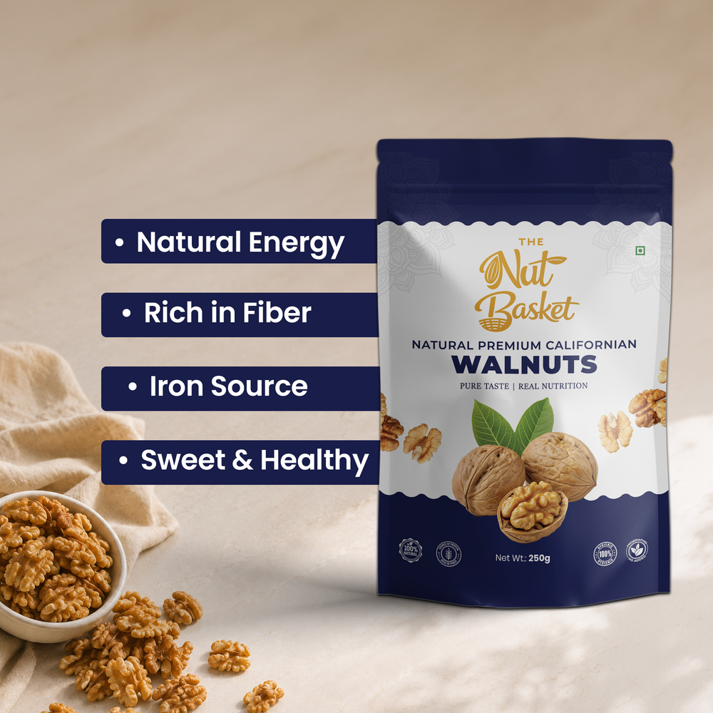 TheNutBasket Premium Walnuts 250g | Fresh & Crunchy Akhrot | Premium Dry Fruits