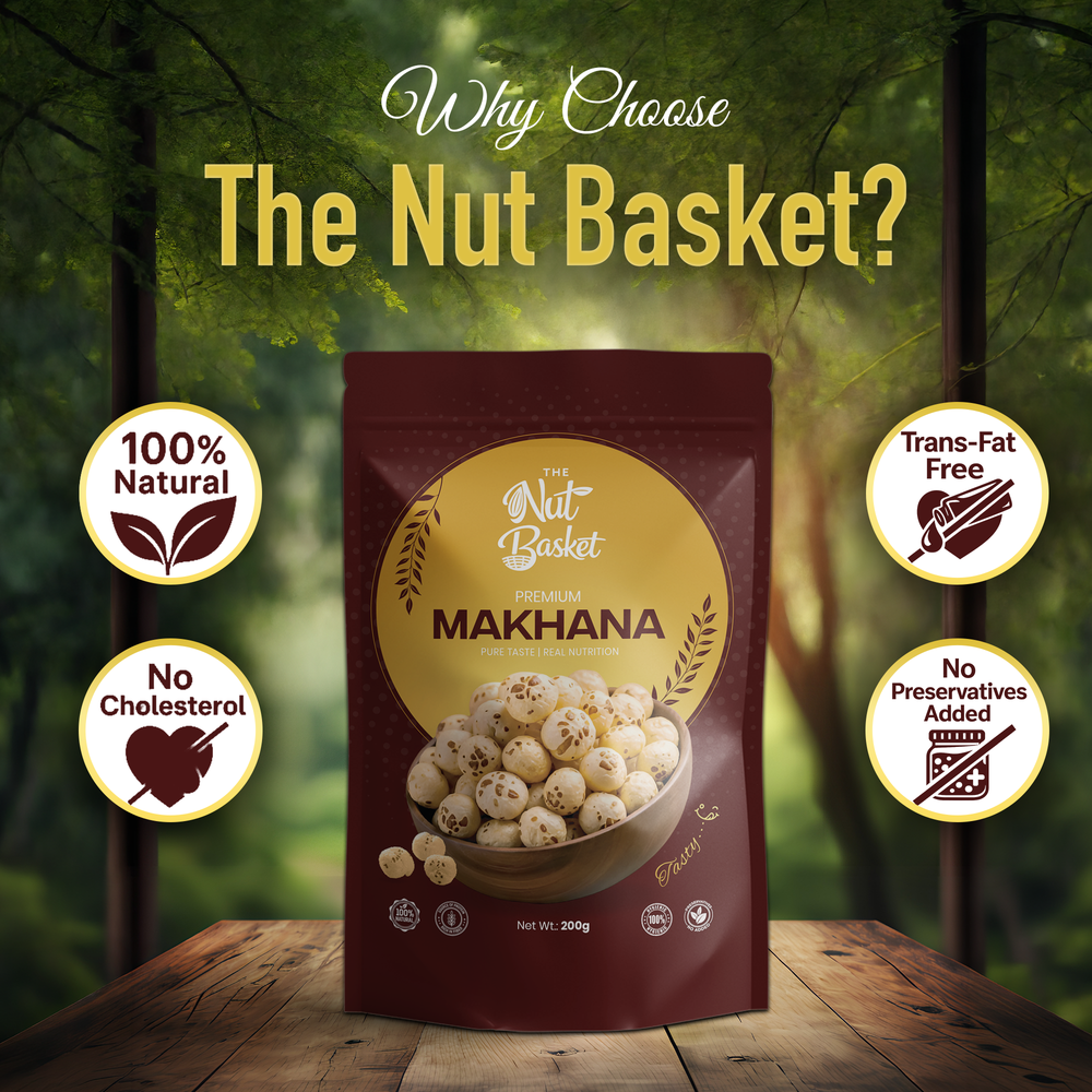 Premium Makhana 200g (Fox Nuts) | Bihar Phool Makhana | THENUTBASKET