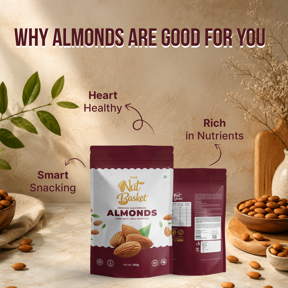 TheNutBasket Premium Almonds 250gm