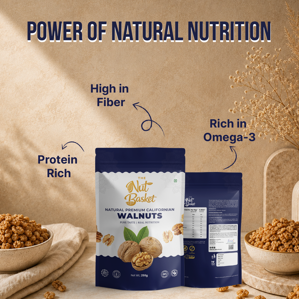 TheNutBasket Premium Walnuts 250g | Fresh & Crunchy Akhrot | Premium Dry Fruits