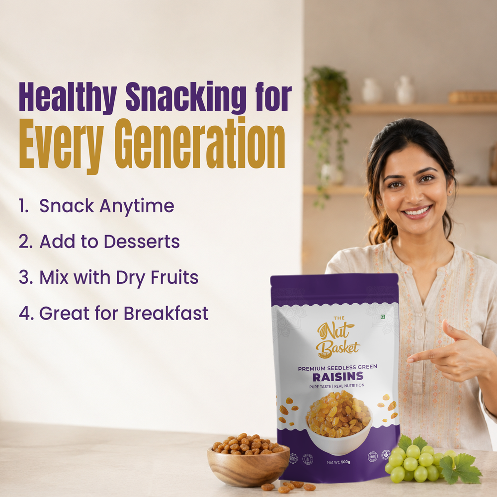 TheNutBasket Premium Golden Raisins 500gm