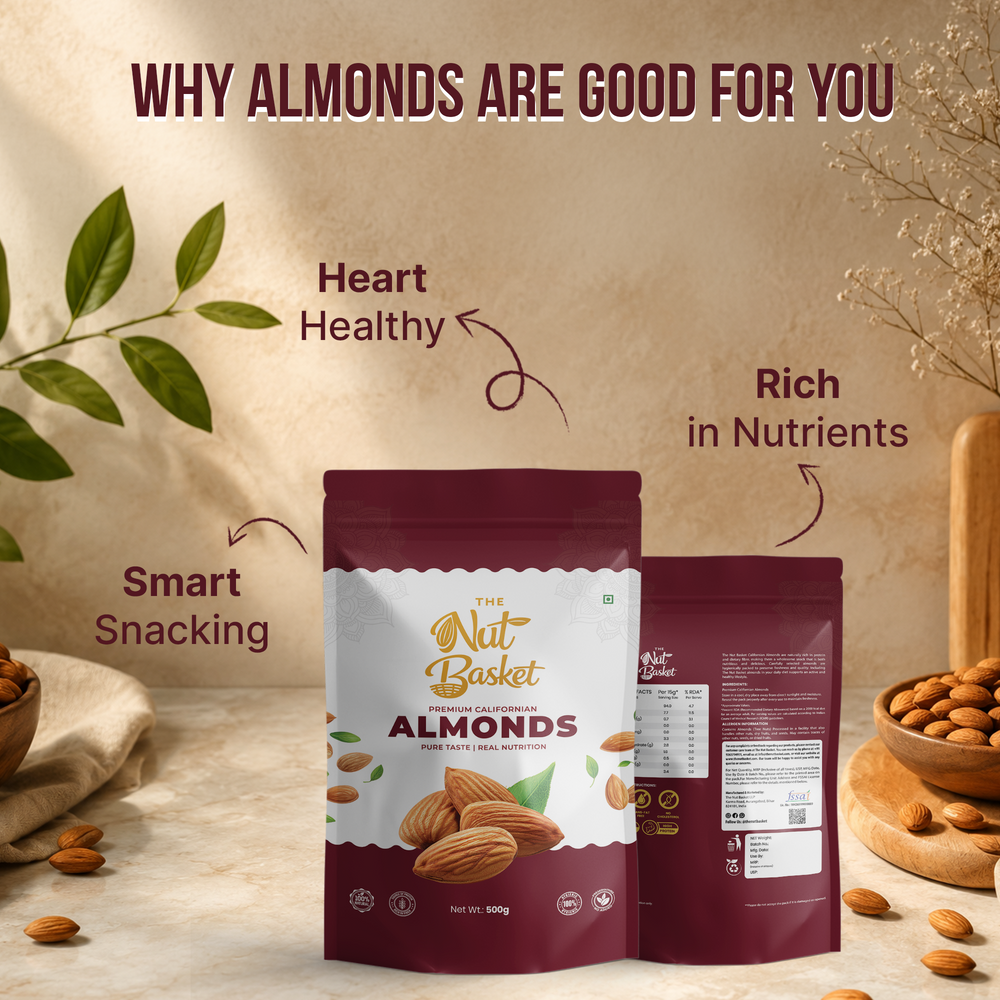 TheNutBasket Premium Almonds 500gm