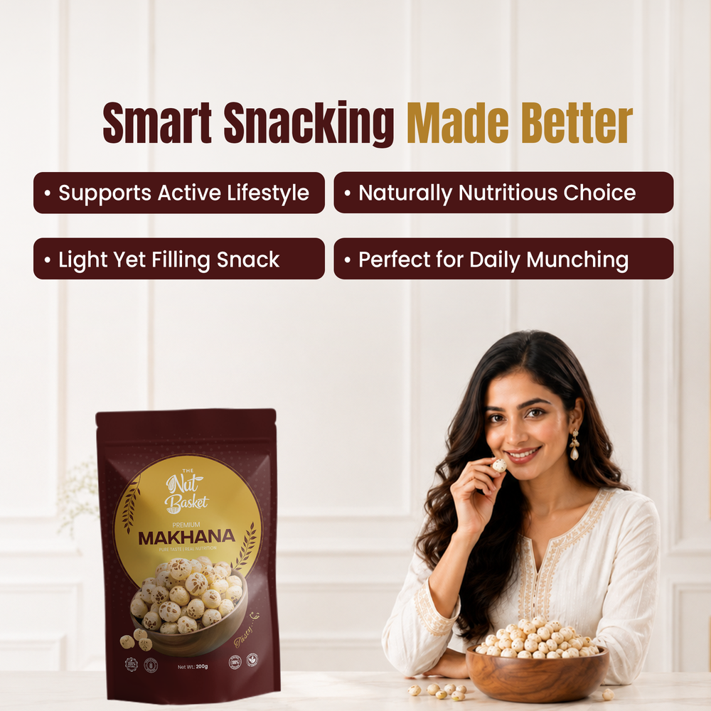 Premium Makhana 200g (Fox Nuts) | Bihar Phool Makhana | THENUTBASKET