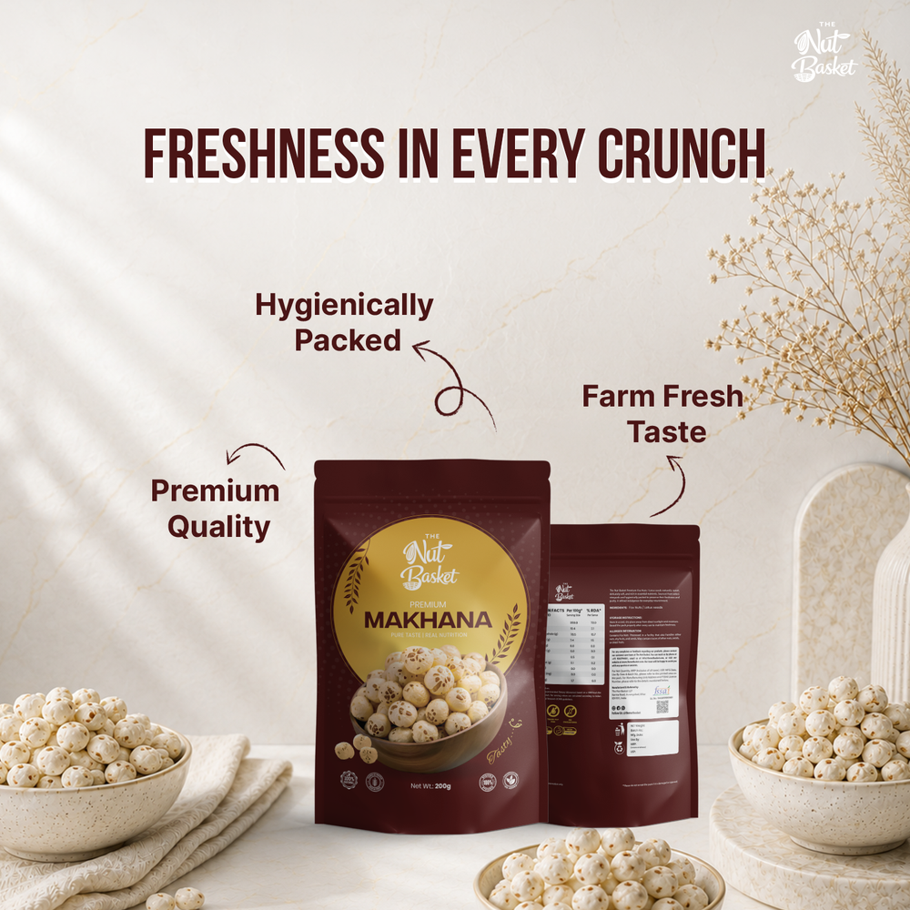 Almond & Makhana Fit Snack Duo 450g | Premium Dry Fruits | TheNutBasket