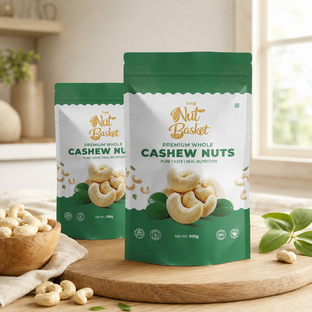TheNutBasket Premium Cashews 500g | Whole Kaju | Crunchy & Fresh Cashew Nuts | Premium Quality Dry Fruits
